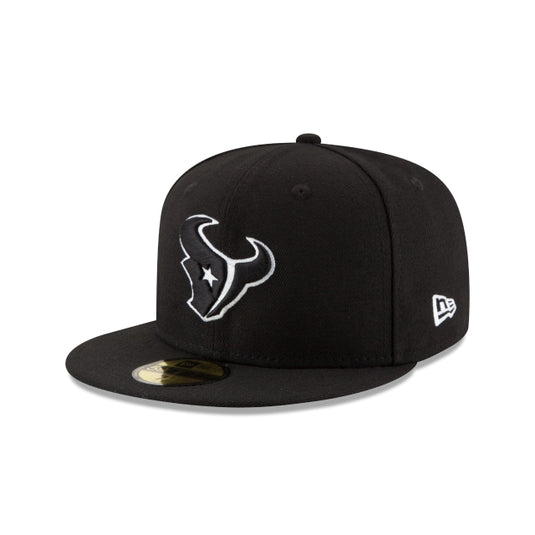 Houston Texans Black & White 59FIFTY Fitted Hat - New Era Cap