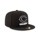 Chicago Bears Black & White 59FIFTY Fitted Hat