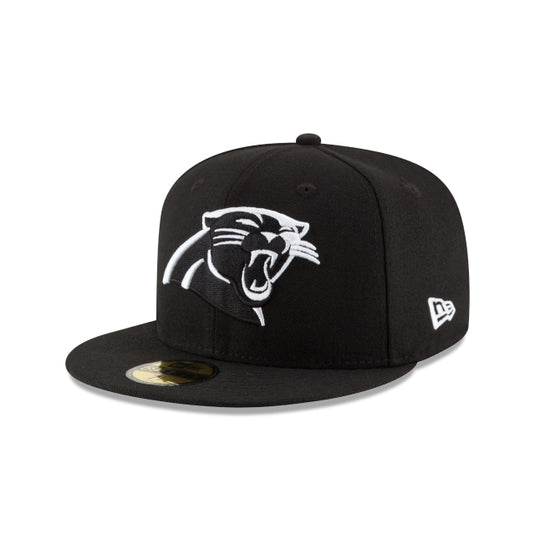 Carolina Panthers Black & White 59FIFTY Fitted Hat - New Era Cap