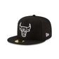 Chicago Bulls Black & White 59FIFTY Fitted Hat