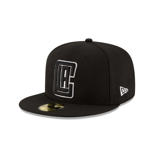 Los Angeles Clippers Black & White 59FIFTY Fitted Hat - New Era Cap