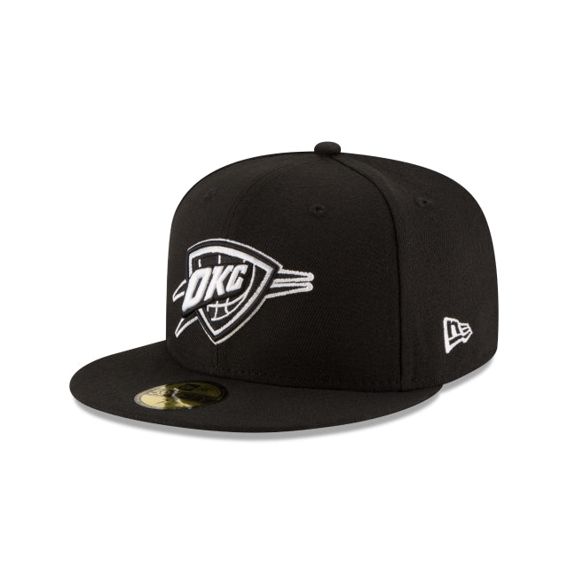 Oklahoma City Thunder Black & White 59FIFTY Fitted Hat – New Era Cap