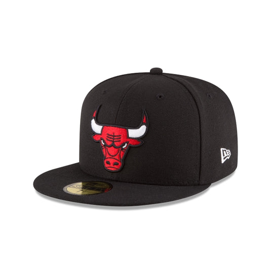 Chicago Bulls Team Color Black 59FIFTY Fitted Hat - New Era Cap