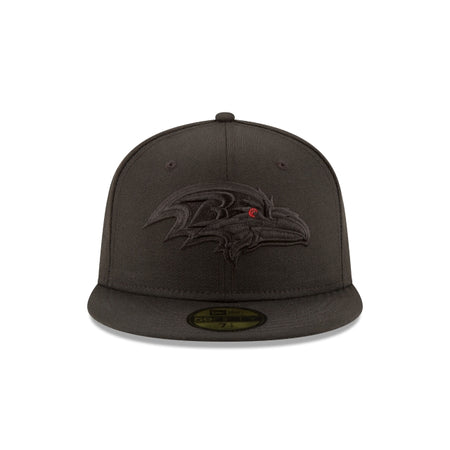 Baltimore Ravens Black On Black 59FIFTY Fitted Hat