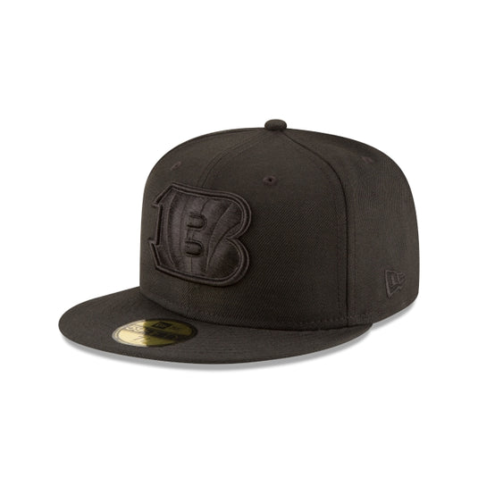 Cincinnati Bengals Black On Black 59FIFTY Fitted Hat - New Era Cap