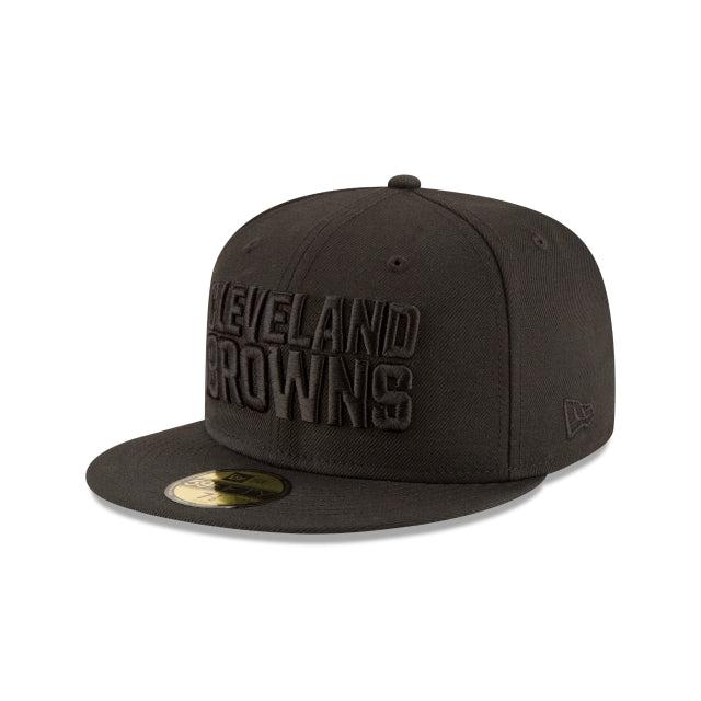 Cleveland Browns Black On Black 59FIFTY Fitted Hat – New Era Cap