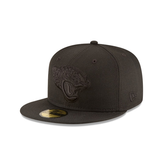 Jacksonville Jaguars Black On Black 59FIFTY Fitted Hat - New Era Cap