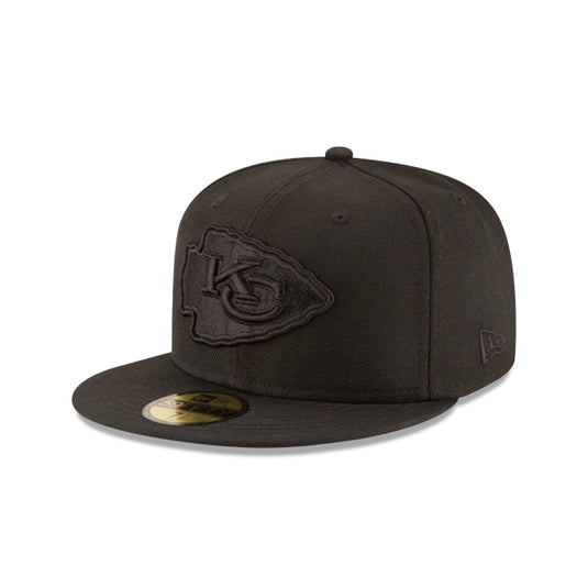 Kansas City Chiefs Black On Black 59FIFTY Fitted Hat - New Era Cap