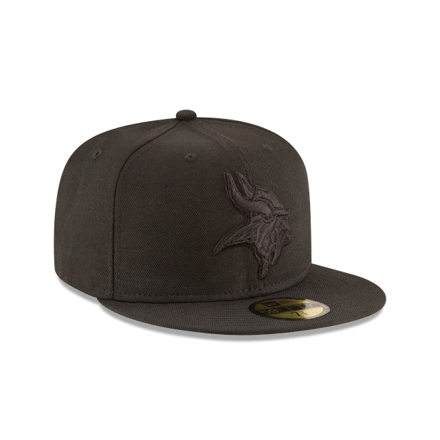 Minnesota Vikings Black On Black 59FIFTY Fitted Hat – New Era Cap