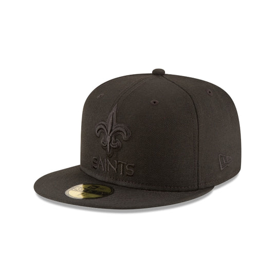 New Orleans Saints Black On Black 59FIFTY Fitted Hat - New Era Cap