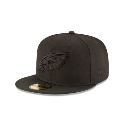 Philadelphia Eagles Black On Black 59FIFTY Fitted Hat