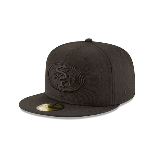 San Francisco 49ers Black On Black 59FIFTY Fitted Hat - New Era Cap