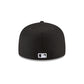 Miami Marlins Black and White Basic 59FIFTY Fitted Hat