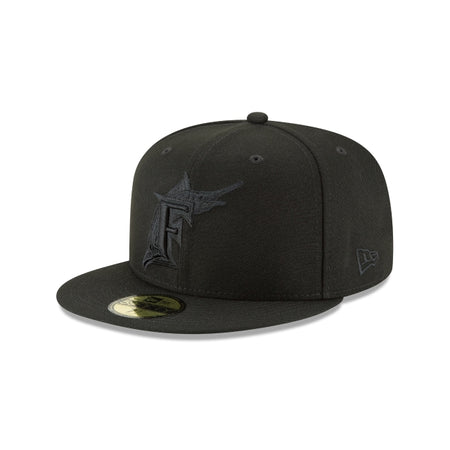 Florida Marlins Blackout Basic 59FIFTY Fitted Hat