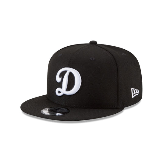 Los Angeles Dodgers Basic Black and White 9FIFTY Snapback Hat - New Era Cap