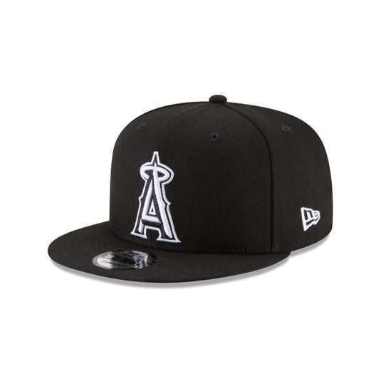 Los Angeles Angels Basic Black and White 9FIFTY Snapback Hat - New Era Cap