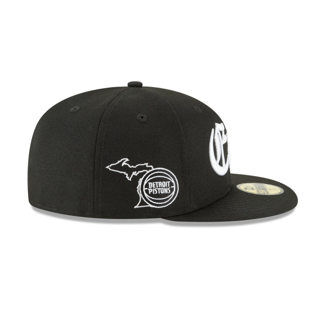 Detroit Pistons League Script 59FIFTY Fitted Hat – New Era Cap