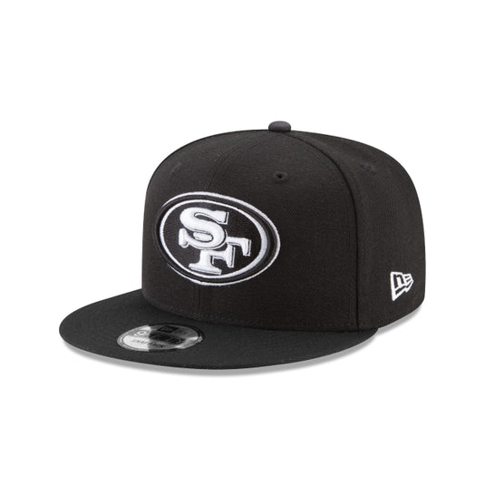 San Francisco 49ers Black and White 9FIFTY Snapback Hat - New Era Cap