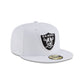 Las Vegas Raiders White 59FIFTY Fitted