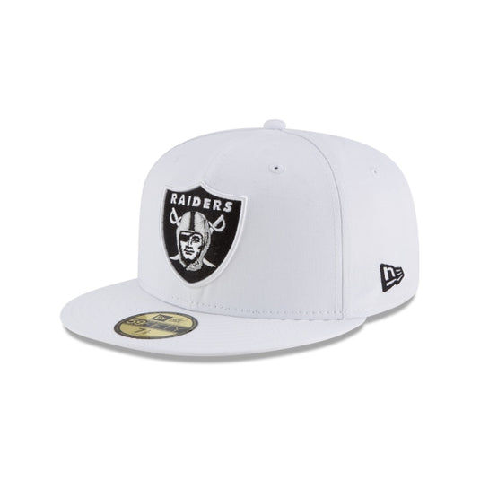 Las Vegas Raiders White 59FIFTY Fitted Hat - New Era Cap