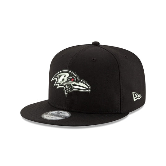 Baltimore Ravens Black and White 9FIFTY Snapback Hat - New Era Cap