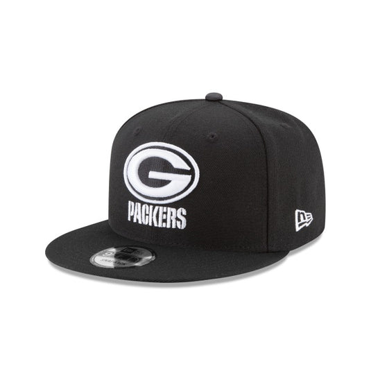 Green Bay Packers Black and White 9FIFTY Snapback Hat - New Era Cap