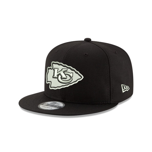 Kansas City Chiefs Black and White 9FIFTY Snapback Hat - New Era Cap