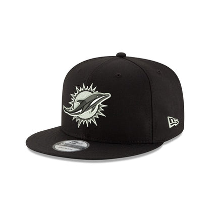 Miami Dolphins Black and White 9FIFTY Snapback Hat