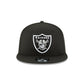Las Vegas Raiders Black and White 9FIFTY Snapback Hat