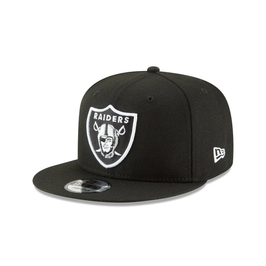 Las Vegas Raiders Black and White 9FIFTY Snapback Hat - New Era Cap