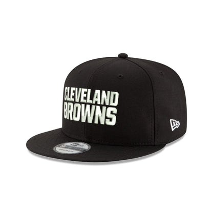 Cleveland Browns Black and White 9FIFTY Snapback Hat