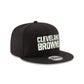 Cleveland Browns Black and White 9FIFTY Snapback Hat