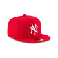 New York Yankees Scarlet Basic 59FIFTY Fitted Hat
