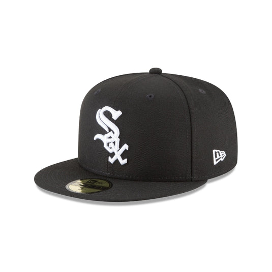 Chicago White Sox Black and White Basic 59FIFTY Fitted Hat - New Era Cap