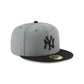 New York Yankees Storm Gray Basic 59FIFTY Fitted Hat