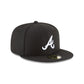 Atlanta Braves Black and White Basic 59FIFTY Fitted