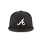 Atlanta Braves Black and White Basic 59FIFTY Fitted