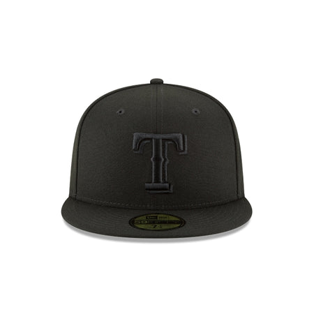 Texas Rangers Blackout Basic 59FIFTY Fitted Hat