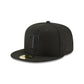 Texas Rangers Blackout Basic 59FIFTY Fitted Hat