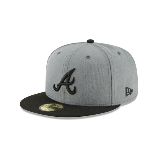 Atlanta Braves Storm Gray Basic 59FIFTY Fitted Hat - New Era Cap