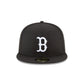 Boston Red Sox Black and White Basic 59FIFTY Fitted Hat