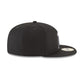 Los Angeles Angels Black and White Basic 59FIFTY Fitted Hat