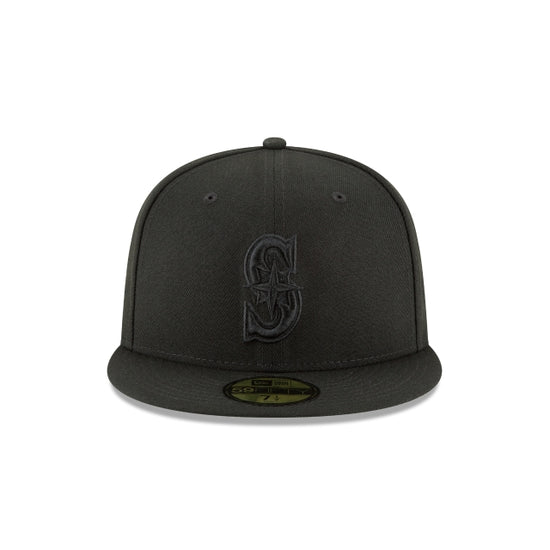 Seattle Mariners Blackout Basic 59FIFTY Fitted Hat New Era Cap