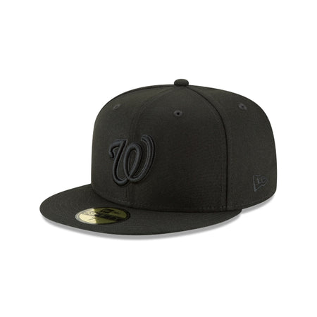 Washington Nationals Blackout Basic 59FIFTY Fitted Hat