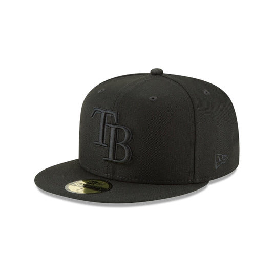 Tampa Bay Rays Blackout Basic 59FIFTY Fitted Hat - New Era Cap