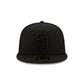 San Diego Padres Basic Black On Black 59FIFTY Fitted Hat