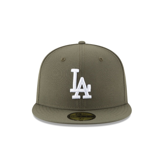 Olive green la fitted hat Clearance