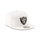 Las Vegas Raiders Basic White 9FIFTY Snapback Hat