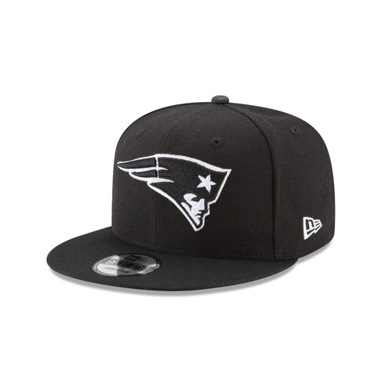 New England Patriots Black & White 9FIFTY Snapback Hat - New Era Cap