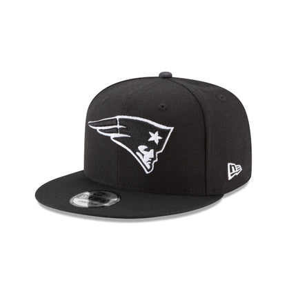 New England Patriots Black & White 9FIFTY Snapback Hat
